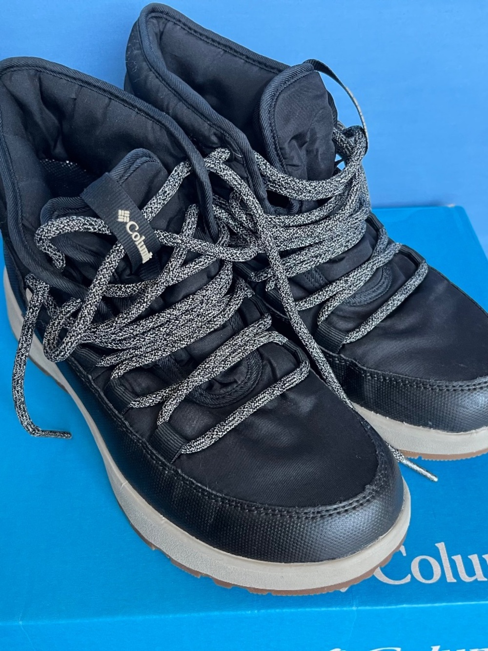 NIB Columbia Women's Slopeside Village Black Winter Omni-Heat Mid Boot Size 7.5